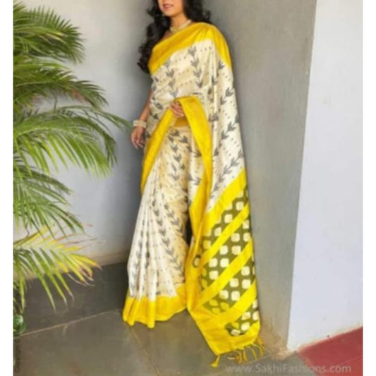Ikkat Pochampally Handloom Pure Silk Saree with Blouse | Double Warp | Silk Mark Certified