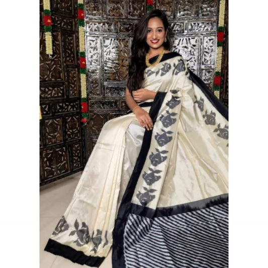 Ikkat Pochampally Handloom Pure Silk Saree with Blouse | Double Warp | Silk Mark Certified